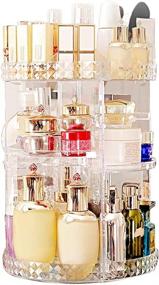 img 4 attached to 360 Degree Rotating Makeup Organizer - Large 💄 Capacity Transparent Cosmetic Storage Solution with 7 Adjustable Layers