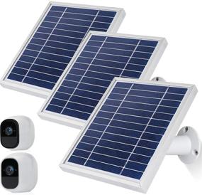 img 4 attached to 📸 iTODOS Solar Panel Compatible with Arlo Pro and Arlo Pro2 Cameras, 11.8ft Power Cable and Adjustable Mount (Pack of 3, Silver)