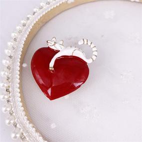 img 3 attached to 💖 LAXPICOL Lovely Enamel Brooch: Perfect Jewelry for Girlfriends and Girls