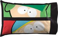 🛏️ jay franco south park heyo 1 single reversible pillowcase: eric, kenny, kyle, & stan - double-sided & super soft bedding logo