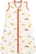 bonbonpomme baby sleep sack - 0.5 tog sleeveless cotton 2-way zipper unisex wearable blanket sleeping bag for infant boys 0-6 months - animal garden logo