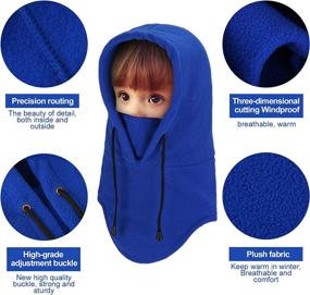 img 3 attached to ❄️ Joyoldelf Heavyweight Kids Balaclava Face Mask: Ultimate Windproof & Warmth for Skiing, Cycling, Hiking, Camping