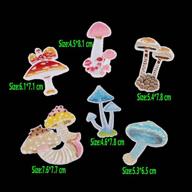 colored embroidery mushroom embroidered patch logo