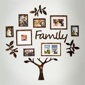 img 2 attached to Jerry & Maggie - Brown PVC Photo Frame Plaque College Frame for Wall Decoration: Selfie Gallery Collage with Hanging Template, Wall Mounting Design, and Family Tree