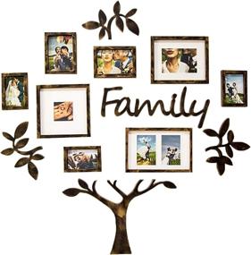 img 4 attached to Jerry & Maggie - Brown PVC Photo Frame Plaque College Frame for Wall Decoration: Selfie Gallery Collage with Hanging Template, Wall Mounting Design, and Family Tree