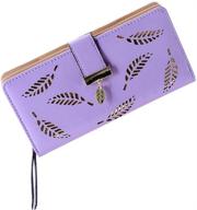 womens bifold leather elegant handbag women's handbags & wallets in wallets logo