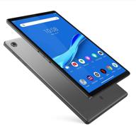 📱 lenovo tab m10 plus 10.3" fhd android tablet, 128gb storage, 4gb ram, octa-core processor, dual speakers, kid mode, face unlock, android 9 pie, za5t0381us, iron grey logo