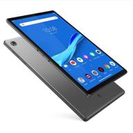 📱 планшет lenovo tab m10 plus 10,3" fhd на android, 128 гб памяти, 4 гб озу, восьмиядерный процессор, два динамика, детский режим, разблокировка по лицу, android 9 pie, za5t0381us, железно-серый логотип