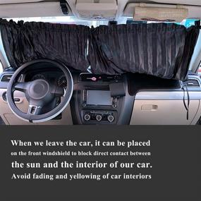 img 3 attached to 🚗 ЗАТООТО автомобильное разделительное окно занавески - магнитные солнцезащитные боковые чехлы для лобового стекла и солнцезащитные экраны для поездок - съемный и простой дизайн.