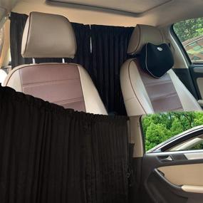 img 4 attached to 🚗 ЗАТООТО автомобильное разделительное окно занавески - магнитные солнцезащитные боковые чехлы для лобового стекла и солнцезащитные экраны для поездок - съемный и простой дизайн.