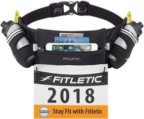 img 3 attached to 🏃 Fitletic Hydra 12 V2 Hydration Belt - Ultimate Zero Bounce Running Belt for Triathlon, Ironman, Marathon, 10K, 5K, Trail Races - Wide Range of Sizes and Vibrant Colors