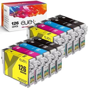 img 4 attached to 🖨️ Ejet Remanufactured Ink Cartridge for Epson 126 T126 - for Workforce 545 645 845 630 840 WF-3520 WF-3540 WF-7520 WF-7010 Stylus NX430 - 10 Pack (4 Black, 2 Cyan, 2 Magenta, 2 Yellow)