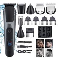 🧔 2021 new resuxi 12 in 1 mens grooming kit - beard trimmer for men, cordless hair clippers, mustache & nose trimmer, body groomer, wireless clippers hair cutting kit - 2 adjustable speed, waterproof, lcd display logo