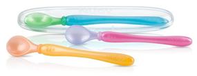 img 4 attached to 🥄 Nuby Easy Go Spoons and Travel Case, 3-Pack, 9+ Months, Colors May Vary