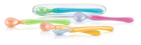 img 3 attached to 🥄 Nuby Easy Go Spoons and Travel Case, 3-Pack, 9+ Months, Colors May Vary