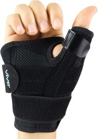 img 4 attached to 🖐️ Vive Arthritis Thumb Splint - Effective CMC Osteoarthritis Support Brace for Pain Relief, Sprains, and Carpal Tunnel - Thumb Immobilizer Wrist Strap for Right and Left Hand