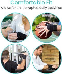 img 1 attached to 🖐️ Vive Arthritis Thumb Splint - Effective CMC Osteoarthritis Support Brace for Pain Relief, Sprains, and Carpal Tunnel - Thumb Immobilizer Wrist Strap for Right and Left Hand