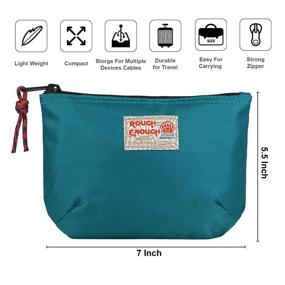 img 1 attached to 🔌 Rough Enough Small Travel Power Bank USB Charger Cable Case Organizer Bag Pouch: Ideal Mac Electronics & Tech Accessories Storage Solution for Men Women School Boy Girl