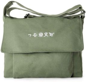 img 3 attached to Простая и стильная холстовая сумка на плечо Togo - универсальная сумка на плечо, стиль хобо для модных студентов обоих полов.