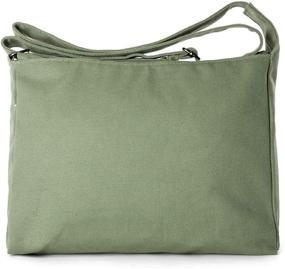 img 2 attached to Простая и стильная холстовая сумка на плечо Togo - универсальная сумка на плечо, стиль хобо для модных студентов обоих полов.