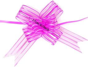 img 1 attached to 🎁 Honbay 10PCS 6.7 Inch Shimmer Organza Yarn Pull Bows: Large Size Butterfly Gift Bows with Strings for Festival, Christmas, Birthday, Wedding, and More