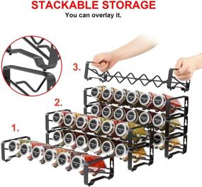 img 1 attached to 🌶️ 4-Tier Stackable Spice Rack with 24 Glass Bottles and 80 Labels - Organizer Set for Countertop, Cabinet or Wall Mount with Chalk Marker and Funnel Included