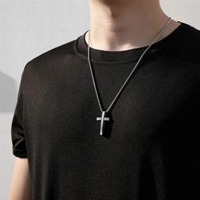 img 2 attached to 🔗 P.BLAKE Stainless Steel Cross Necklace: Stylish Men's Pendant with 24-inch Cross Chains