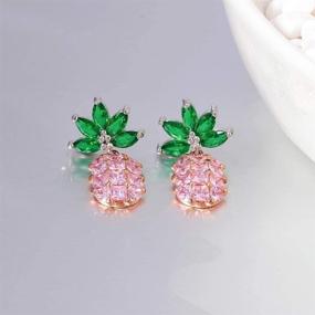 img 1 attached to CiNily Pineapple Earrings Earring Gemstone