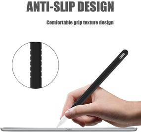 img 2 attached to 🍏 YINVA Green Sleeve Cover for Apple Pencil 2nd Gen - Compatible Grip Skin Case with Nib Cap - iPad Pencil Accessories