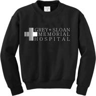 🏥 stylish grey sloan memorial hospital sweatshirt: long sleeve teen girls' pullover tops for a cute and cozy look logo