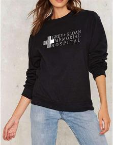 img 2 attached to 🏥 Stylish Grey Sloan Memorial Hospital Sweatshirt: Long Sleeve Teen Girls' Pullover Tops for a Cute and Cozy Look