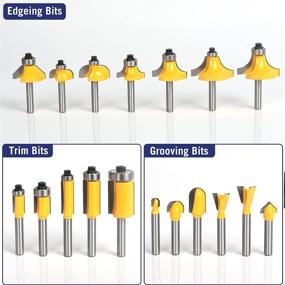 img 3 attached to MNA Router Bits 35 Pcs Set: The Ultimate 1/4 Inch Shank Router Bit Kit for All Your Woodworking Needs!