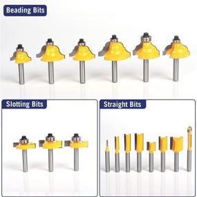 img 2 attached to MNA Router Bits 35 Pcs Set: The Ultimate 1/4 Inch Shank Router Bit Kit for All Your Woodworking Needs!