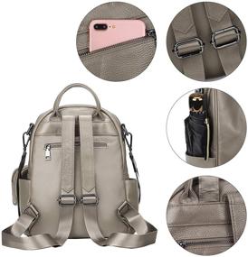 img 2 attached to 🎒 YALUXE Leather Backpack for Women: Convertible Shoulder Bag with Small Pouch for Versatile Style