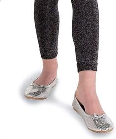 img 1 attached to 🎉 Country Kids Girls' Sparkly Glitter Party Footless Leggings Tights - 2 Pack: Stretchy & Stylish!