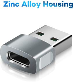 img 2 attached to 🔌 3-Pack Переходник USB-C Female на USB Male: Конвертер типа Zinc Alloy Type-C для iPhone, Airpods, iPad, Samsung Galaxy - Совместим с iPhone 11-13 Pro, iPad Air 4-го поколения, Samsung Galaxy Note 20-21.