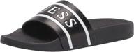 guess etty slide sandal black logo