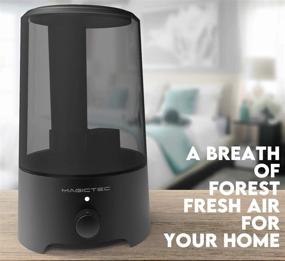 img 2 attached to 🌬️ 2.5L Cool Mist Humidifier - Magictec Essential Bedroom Humidifier Diffuser with Adjustable Mist Output, Auto Shut Off, Super Quiet 360° Nozzle - Lasts Up to 24 Hours | Baby Humidifier