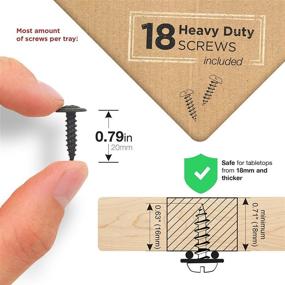 img 1 attached to 🔌 Scandinavian Brown Under Desk Cable Management Trays - Set of 2X 17in - Efficient Wire Organizers for Home and Office with Screws and Cable Straps