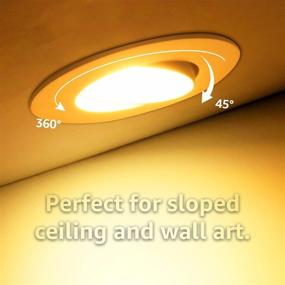 img 3 attached to 🔦 Torchstar 6 Inch Adjustable Gimbal LED Downlight, CRI90, 13W=100W, 900 Lumens, Dimmable, Recessed Ceiling Light, UL & Energy Star Listed, 2700K Soft White, Pack of 4