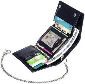 img 3 attached to ManChDa Blocking Leather Wallet with 4 Black Removable Card Slots: Stylish and Functional