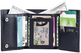 img 2 attached to ManChDa Blocking Leather Wallet with 4 Black Removable Card Slots: Stylish and Functional