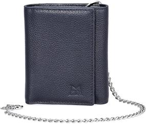 img 4 attached to ManChDa Blocking Leather Wallet with 4 Black Removable Card Slots: Stylish and Functional