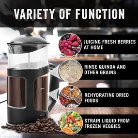 img 1 attached to ☕️ Bean Envy French Press Coffee Maker and Milk Frother Set - Premium 34 oz Glass Carafe Coffee Press with Milk Frother & Stainless Steel Stand - Perfect Duo for a Rich and Creamy Coffee Experience