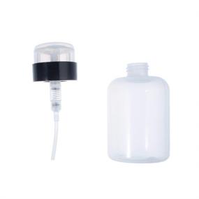 img 3 attached to 💧 Convenient 8 Oz. or 250ml Empty Liquid Pump Dispenser Bottles with Lockable Head Pump (Set of 2)