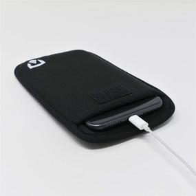 img 1 attached to RadiArmor EMF Blocking Cell Phone Sleeve - Updated Version (Black, Large) for Effective EMF Protection