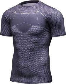 img 3 attached to 👕 Ultimate Men's Superhero Compression Shirt: Stay Cool, Dry, and Fit in this Athletic Gym Top