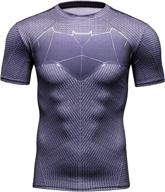 👕 ultimate men's superhero compression shirt: stay cool, dry, and fit in this athletic gym top logo