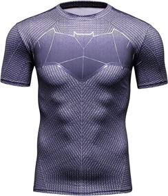 img 4 attached to 👕 Ultimate Men's Superhero Compression Shirt: Stay Cool, Dry, and Fit in this Athletic Gym Top