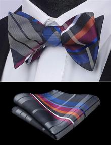 img 3 attached to 👔 HISDERN Colorful Striped Classic Wedding Tie